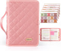 Stylish Adjustable Bible Cover with 75 Bible Tabs - Waterproof Quilted Case for Women in Pink, Perfect for Faithful Study and Thoughtful Gifts