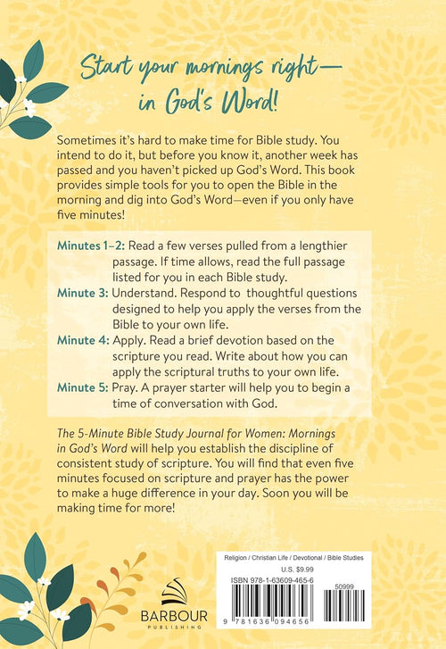 5-Minute Bible Study Journal for Women: Morning Reflections in God's Word