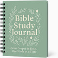Bible Study Journal Spiral Bound for Men & Women – Sermon Notes, SOAP Study & Character Study, Church Notes, 100 GSM No-Bleed Paper, Waterproof PVC Cover, Double Wire Binding, Christian Bible Reading Journal