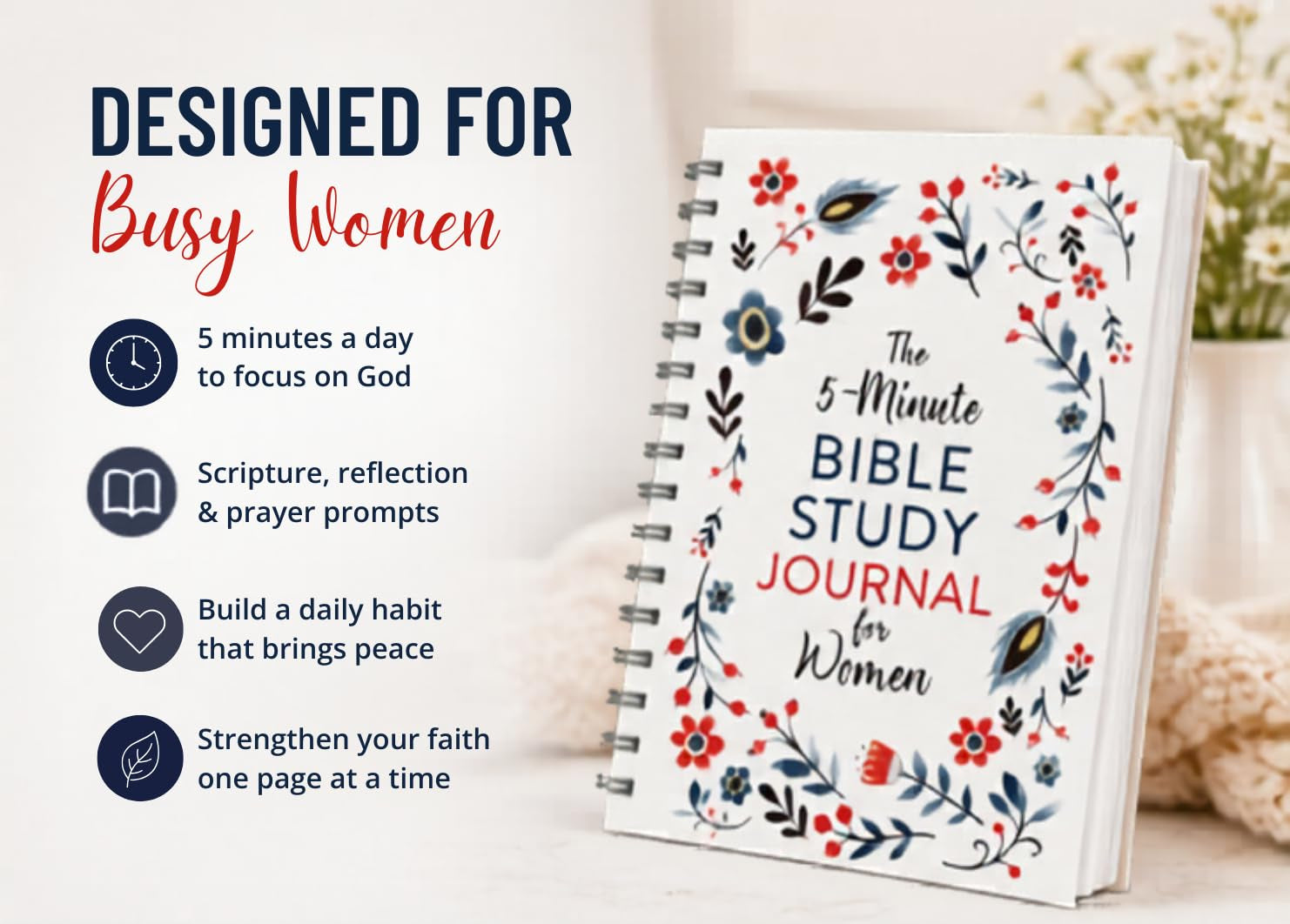 The 5-Minute Bible Study Journal for Women