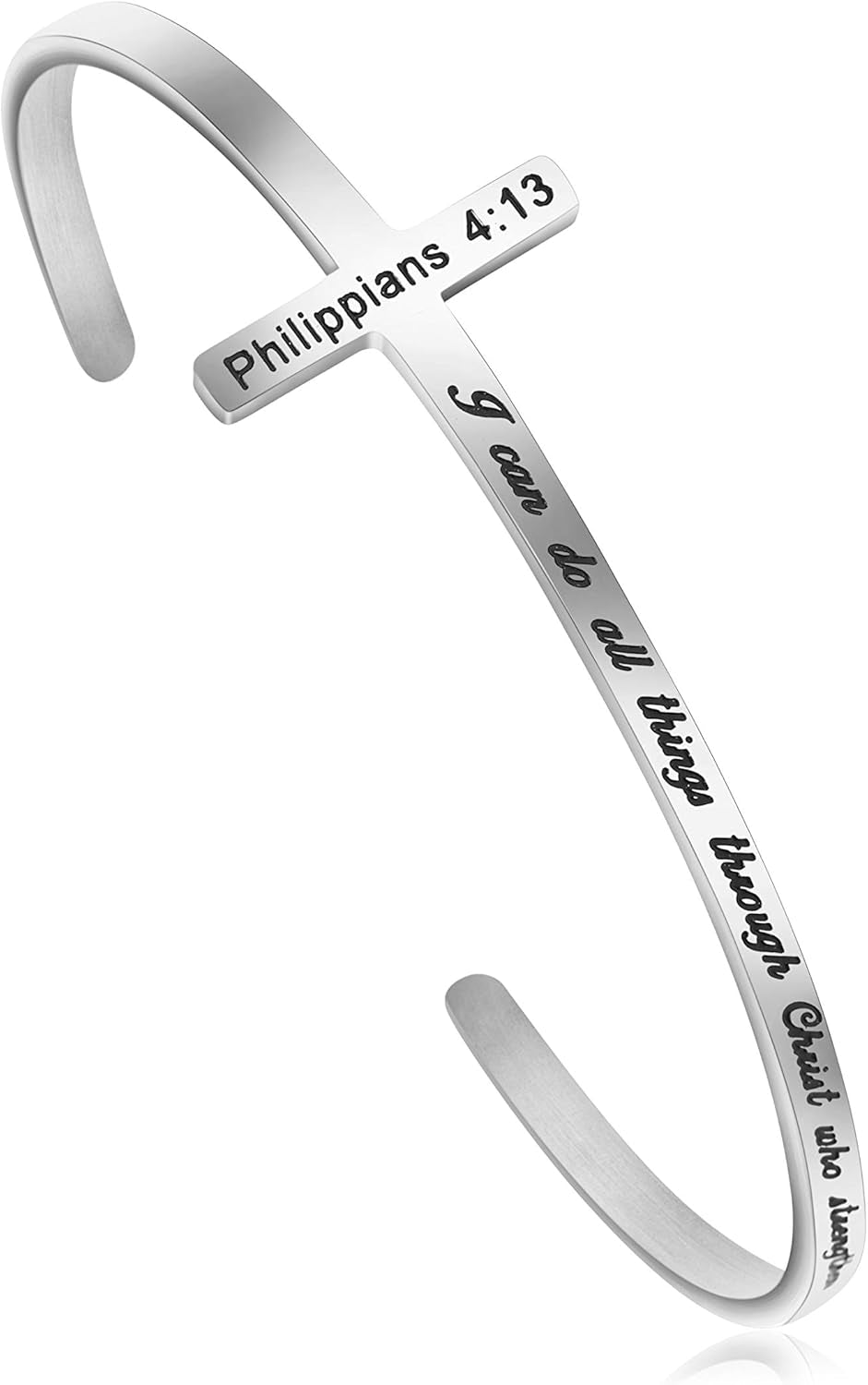 𝐂𝐫𝐨𝐬𝐬 𝐁𝐫𝐚𝐜𝐞𝐥𝐞𝐭 Religious Cuff Bangle 𝐁𝐢𝐛𝐥𝐞 𝐕𝐞𝐫𝐬𝐞 Christian Gifts Jewelry for 𝐖𝐨𝐦𝐞𝐧