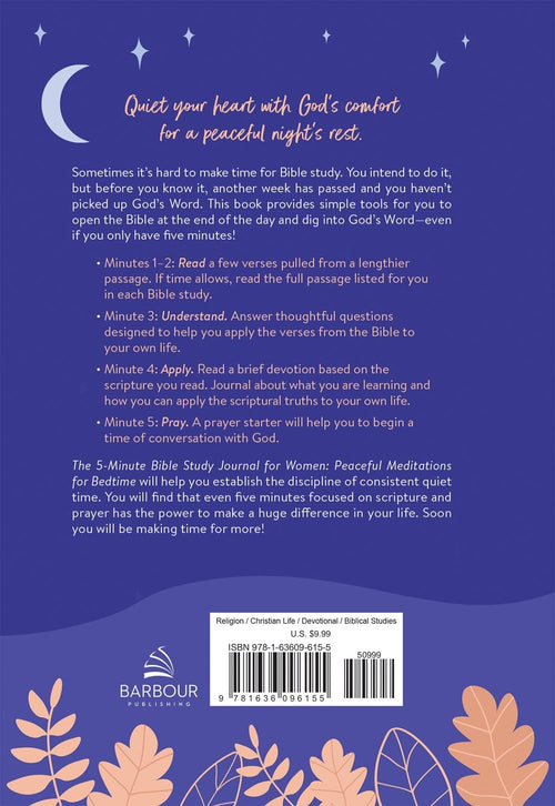 5-Minute Bible Study Journal for Women: Tranquil Reflections for Evening Meditation